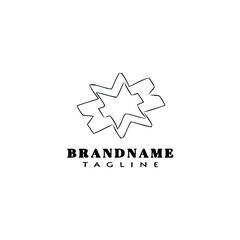 cookie cutter logo cartoon icon design template creative isolated vector illustration