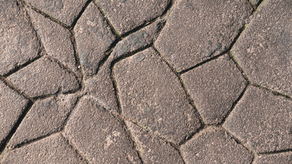 Fototapeta premium Paving stone road or walkway texture.