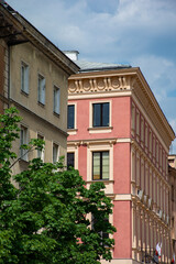 Fototapeta na wymiar Colors of Warsaw’s Buildings