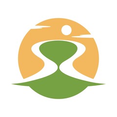 lion shaped landscape logo