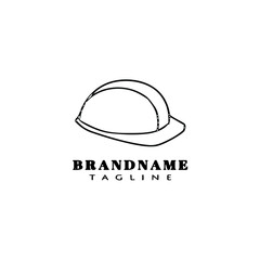 industrial helmet logo template icon design vector