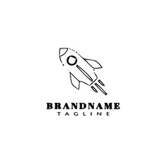 rocket logo icon design template vector