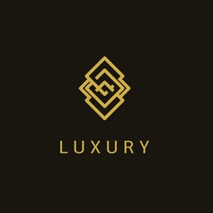ornament Luxury Logo abstract shape vector symbol Logotype concept icon. trendy linear style. Vector illustration.