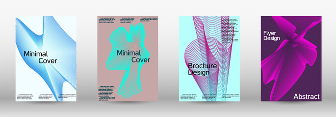 Artistic covers design. A set of modern abstract covers. Creative fluid backgrounds from current forms