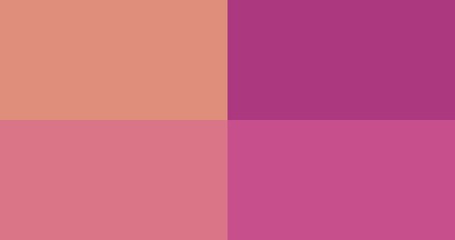 Obraz premium Color trend 2022: Calming coral, Velvet Violet, Pacific Pink