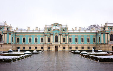 Obraz premium View of the Verkhovna Rada in winter, Kyiv