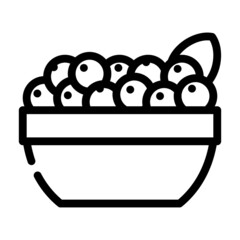 acai berries line icon vector. acai berries sign. isolated contour symbol black illustration