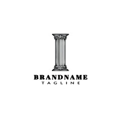 roman pillar logo cartoon icon design template isolated vector illustration