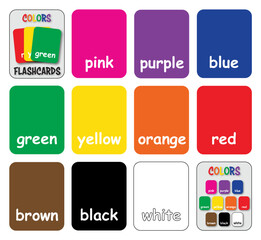 Colors Flashcards for Kids, Printable Flashcards, Educational Flashcards, Homeschool, Kindergarten & Pre-School Activity, Learning resources