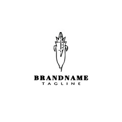 corn logo flat icon design template black isolated vector illustration