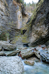 Grotta Azzurra and the Rui stream, Mel, Val Belluna, Italy