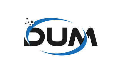 dots or points letter DUM technology logo designs concept vector Template Element	