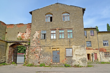 Fragment of the Order's castle Labiau with an entrance gate, XIII century. Polessk, Kaliningrad region