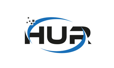 dots or points letter HUR technology logo designs concept vector Template Element	