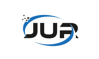 dots or points letter JUR technology logo designs concept vector Template Element	