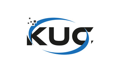 dots or points letter KUC technology logo designs concept vector Template Element	