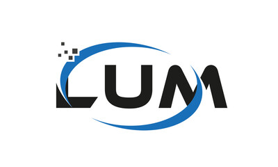 dots or points letter LUM technology logo designs concept vector Template Element	