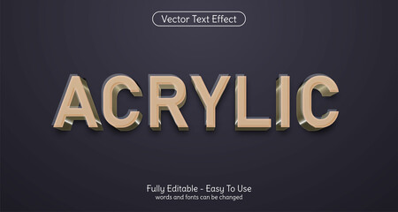 Creative 3d text Acrylic editable style effect template