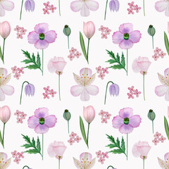 seamless pattern with flowers