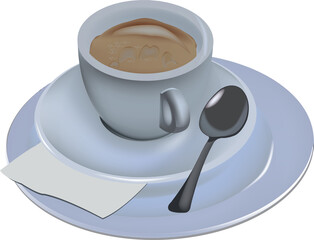 empty coffee cup with saucers