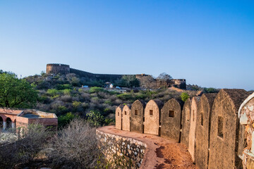 Fototapeta premium Nahargarh Fort on a cloudy day
