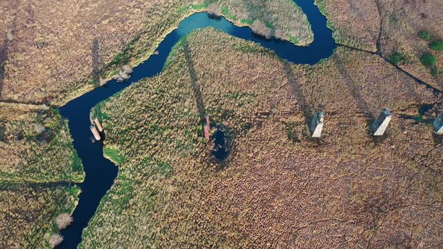 Aerial view of the Owencarrow Railway Viaduct by Creeslough in County Donegal - Ireland