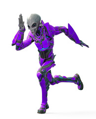 mega alien is running