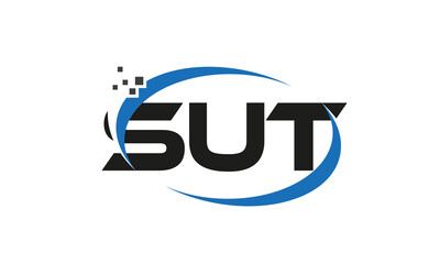 dots or points letter SUT technology logo designs concept vector Template Element	