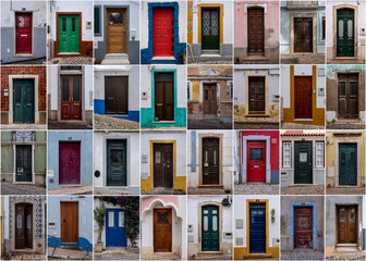 32 Door Collage - Algarve, Portugal