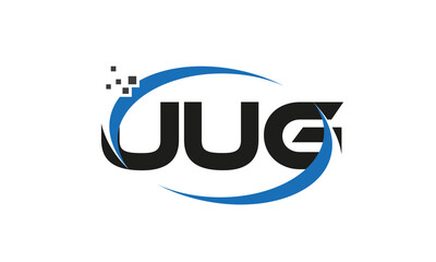dots or points letter UUG technology logo designs concept vector Template Element	