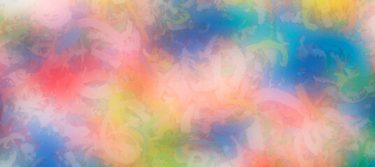 Illustration with colorful abstract background.