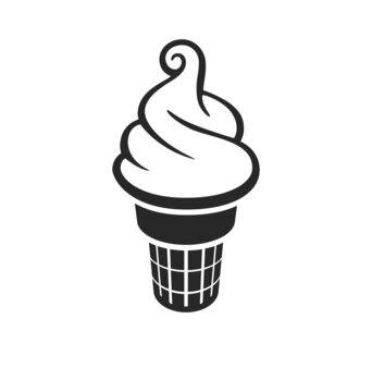 recommend clip art: simple fun soft serve ice cream in waffle cone