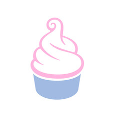 simple fun soft serve ice cream in cup