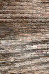weathered old brick wall
