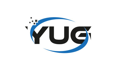 dots or points letter YUG technology logo designs concept vector Template Element	