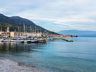 Salò and its port-Garda lake-Italy