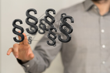 Law and justice concept modern