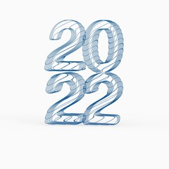 year 2022 in numbers 3d modern