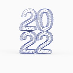 year 2022 in numbers 3d modern