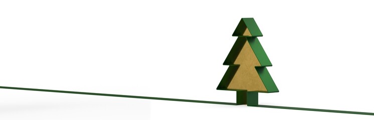 Minimalistic style christmas tree