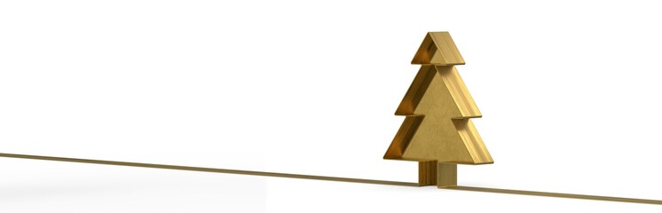 Minimalistic style christmas tree