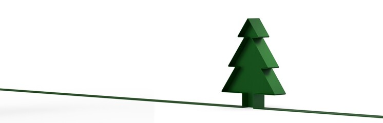 Minimalistic style christmas tree