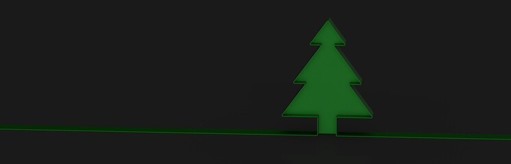 merry christmas card modern 3d minimal
