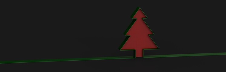 merry christmas card modern 3d minimal