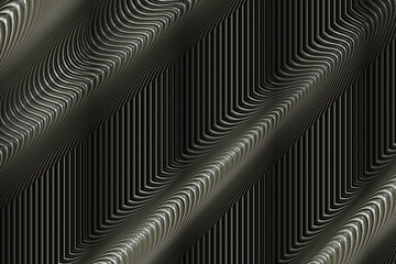  abstract metal chrome art 