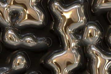  abstract metal chrome art 