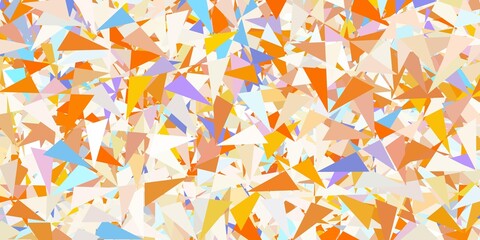 Light blue, yellow vector background with polygonal forms.