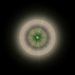 Realistic color camera lens flare light effects