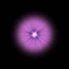 Realistic color camera lens flare light effects