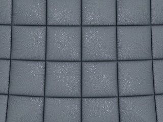 Naklejka premium Shiny squares with a liquid surface textured 3d render background 